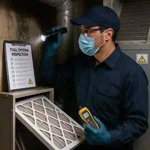 image is showing a mold professional inspecting for mold-mold inspection Betton Hills