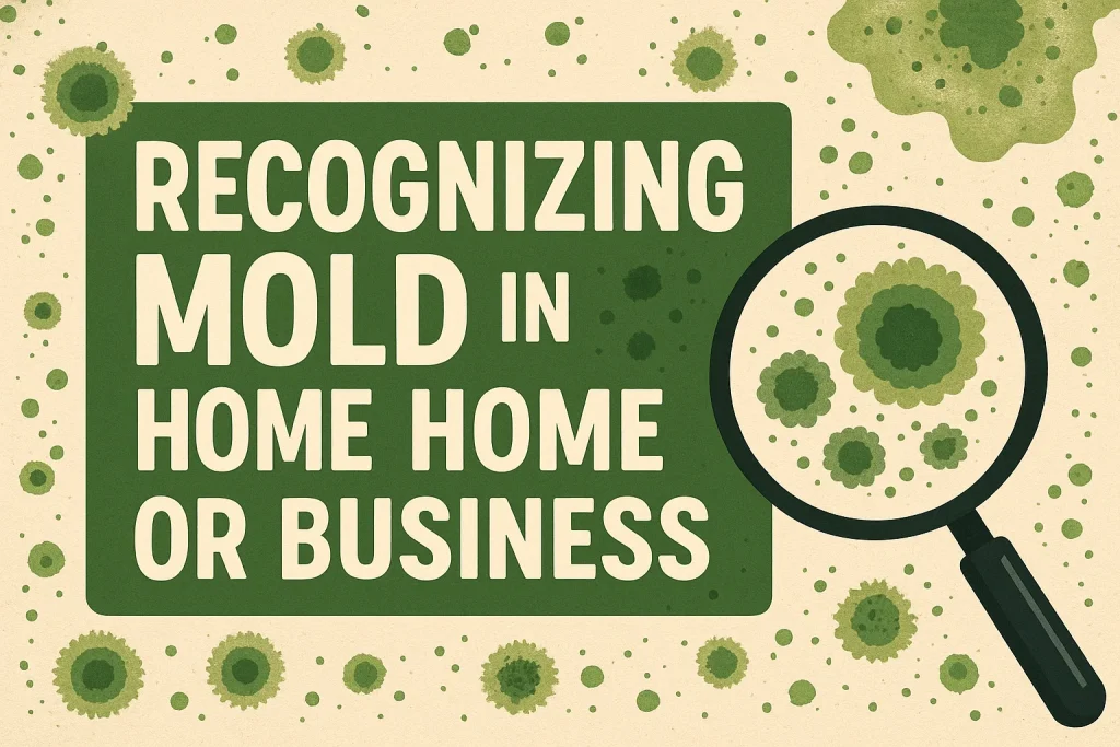 this image shows visible mold signs on a wall