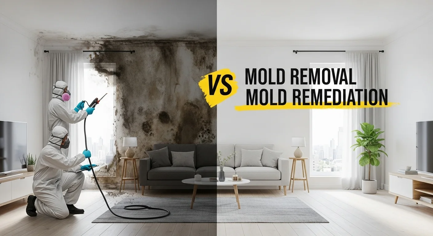 Mold Removal vs Mold Remediation: Which One Do You Need?